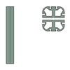 HAY - New Order - Verbindingsprofielen set 2dlg. - army donkergroen/lengte: 33 cm