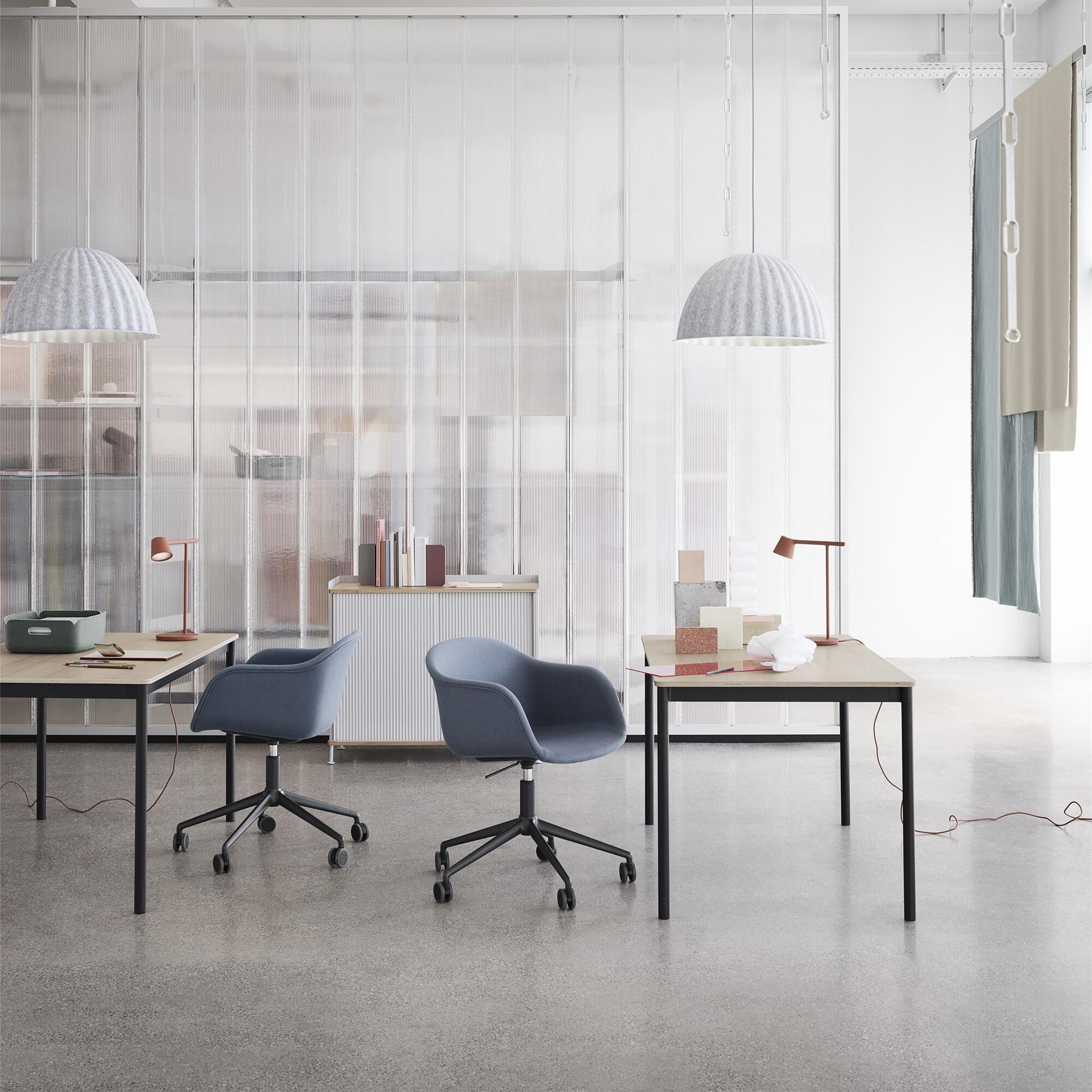 Muuto Fiber Chair With Castors And Gas Lift Ambientedirect