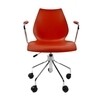 Kartell - Maui - Bureaustoel met armleuning - rood/met gasveer