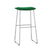 Cappellini - Hi Pad - Tabouret 80cm - vert/étoffe Hallingdal 960D/piètement en acier inoxydable