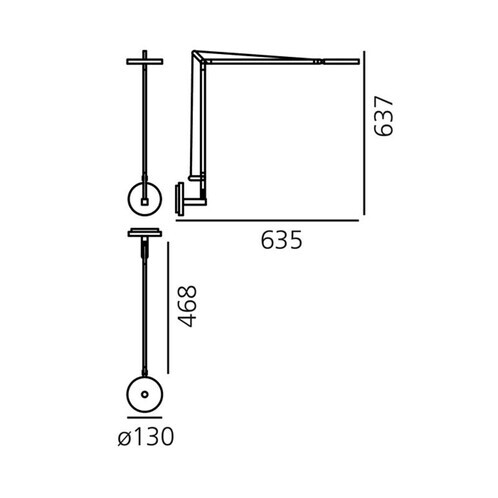 Artemide - Demetra Parete LED Wandleuchte - Strichzeichnung