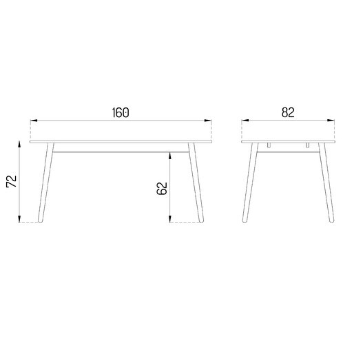 FDB Møbler C35B Dining Table 160x82cm | AmbienteDirect
