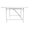 Richard Lampert - Eiermann 1 - Table avec châssis excentré - blanc/chants chêne/châssis métal ar/Set de règlage de la hauteur de 3,5/200x90cm