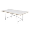 Richard Lampert - Eiermann 1 - Tafel excentriek - wit/eikenk./onderstel zilver///180x90cm