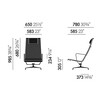Vitra - EA 124 Aluminium Chair - Bureaudraaifauteuil - Strichzeichnung