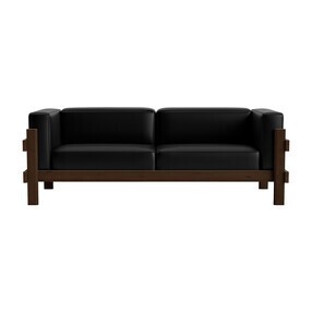 Normann Copenhagen - Kube 3-zitsbank donkerbruin leer