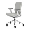 Vitra - ID Soft Citterio - Bureaustoel - lichtgrijs/stof Plano 05 creme-sierra grijs/met 2D-armleuningen/met zachte wielen/onderstel alu gepolijst/ kozijn grijs