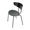 ferm LIVING - Herman - Chaise - noir/en frêne plaqué/structure noire/LxPxH 50x47x74cm