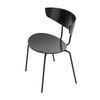 ferm LIVING - Herman - Chaise - noir/en frêne plaqué/structure noire/LxPxH 50x47x74cm
