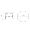 Gubi - Gubi Dining Table Round - line drawing