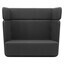 Softline - Basket Sofa mit hohem Rücken - anthrazit/Stoff Filz 610/BxHxT 152x126x74cm
