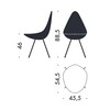 Fritz Hansen - Drop Chair - line drawing