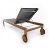 Jan Kurtz - Sonoma Sounlounger - black/cover batyline/LxWxH 207x72,5x34cm/frame fsc-certificated teak