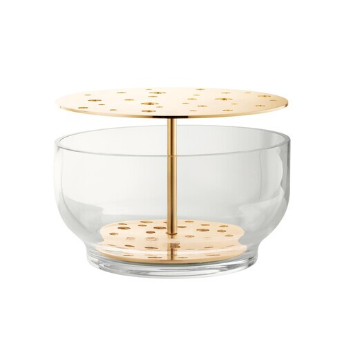 Fritz Hansen - Ikebana Vase  - brass/H 15,5cm, Ø 24cm