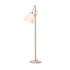 Muuto - Muuto Pull - Lampadaire - blanc/structure bois de frêne/H: 151cm/abat-jour réglable/ dimmable