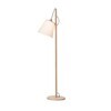 Muuto - Muuto Pull Stehleuchte - weiß/Gestell Eschenholz/H: 151cm/Schirm höhenverstellbar/ dimmbar