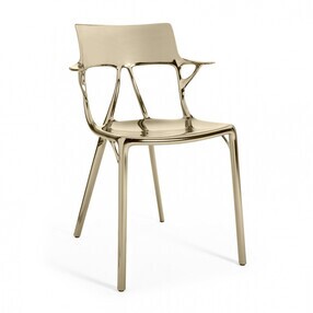 Kartell - Chaise avec accoudoirs AI Metal