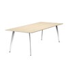 Montana - JW - Table 120x240cm - chêne/massif/structure aluminium poli