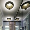 Catellani & Smith - Lederam C150 LED - Plafondlamp - zwart/goud/basis wit 3.5cm h/2700K/1590lm/CRI80/met dimmer/Ø50cm/staaf zwart/schijf goud