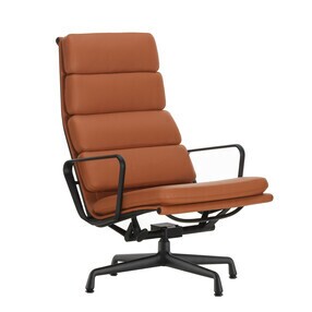 Vitra - EA 222 Soft Pad Aluminium Chair bureaudraaifauteuil leer