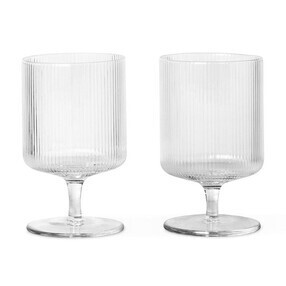 Ferm Living - Set de 2 verres á vin Ripple