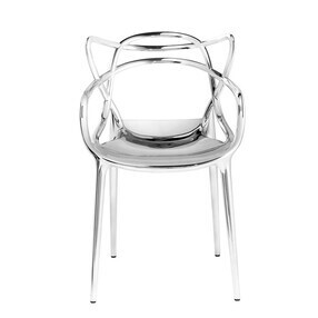 Kartell - Chaise avec accoudoirs Masters Metallic