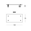 Fontana Arte - Tavolo con Ruote - Table basse sur roulettes - dessin au trait