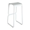 la palma - Continuum Bar Stool 80cm - laquered white/wood/frame white