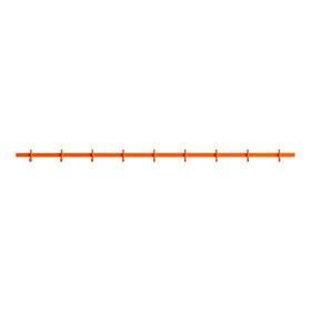 String - Relief hakenrek 123cm