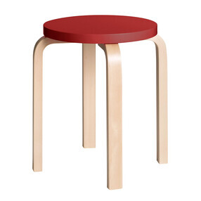Artek - E60 Hocker Gestell klar lackiert