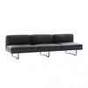 Cassina - Le Corbusier LC5 3-Sitzer Sofa 256x78cm - noir grafite/cuir LCX 13X414/piètement noir mat