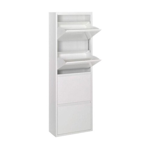 Jan Kurtz - Double Berry 4 Shoe Cabinet - white/50x150x22cm/for approx. 16 pair shoes