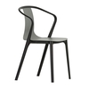 Vitra - Belleville Armchair Plastic Outdoor - moos grey/polyamide seat shell/lower frame black