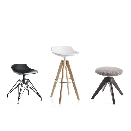 MDF Italia - Flow - Tabouret piètement en LEM