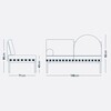 Petite Friture - Grid 2-Seater Sofa - line drawing