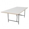Richard Lampert - Eiermann 1 - Table châssis centré - blanc/chant chêne/châssis noir/Set de Réglage Hauteur 3,5cm/180x90cm