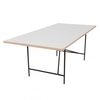 Richard Lampert - Eiermann 1 Table center - white/oak edge/frame black/incl. height adjuster 3.5cm/180x90cm