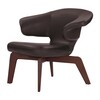 ClassiCon - Munich Lounge Chair fauteuil - chocolate/leder Classic/onderstel walnoot