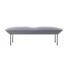 Muuto - Oslo Sitzbank - hellgrau/Stoff kvadrat fiord 151/LxBxH 150x73x45cm/Füße in dunkelgrau