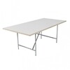 Richard Lampert - Eiermann 1 - Tafel midden - wit/eikenkant/onderstel chroom/incl. hoogteverstelling 3,5cm/200x90cm