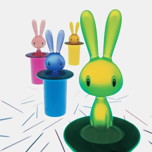A Di Alessi Magic Bunny Toothpick Holder in Thermoplastic Resin Black 