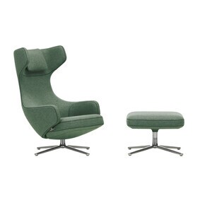 Vitra - Grand Repos fauteuil & voetenbank stof