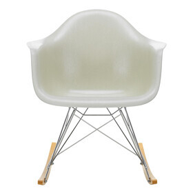 Vitra - Fauteuil à bascule Eames Fiberglass RAR structure chromé
