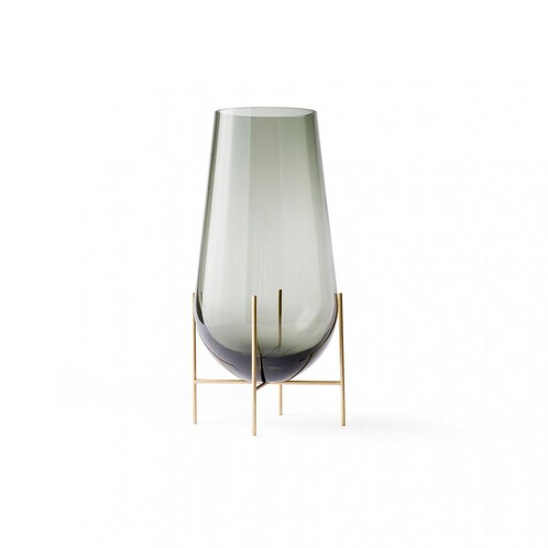 Menu - Menu Échasse Vase S - rauchgrau/H: 28cm x Ø 15cm