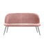 Gubi - Beetle Sofa Samt Gestell Schwarz - rosa/Samt Velluto G075/444/BxHxT 140x79x63cm/Gestell schwarz