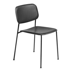 HAY - Chaise structure acier noir Soft Edge 45