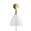 Gubi - Bestlite BL7 - Applique murale - blanc/mat/H 29cm, Ø 16cm/structure laiton avec câble