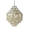 VerPan - Fun 0DM - Suspension - blanc nacré/nacre/4 anneaux/cordon d'alimentation en tissu noir