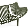 HAY Palissade Gartenstühle aus Metall in Olivgrün, modernes Design, robust und wetterfest für Außenbereiche - Palissade Dining Park Gartenbank Out/Out 2er Set
