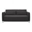 Softline - Cord Schlafsofa - anthrazit/Filz 610/Gestell Chrom/170x76x96cm/Liegefläche 148x200cm